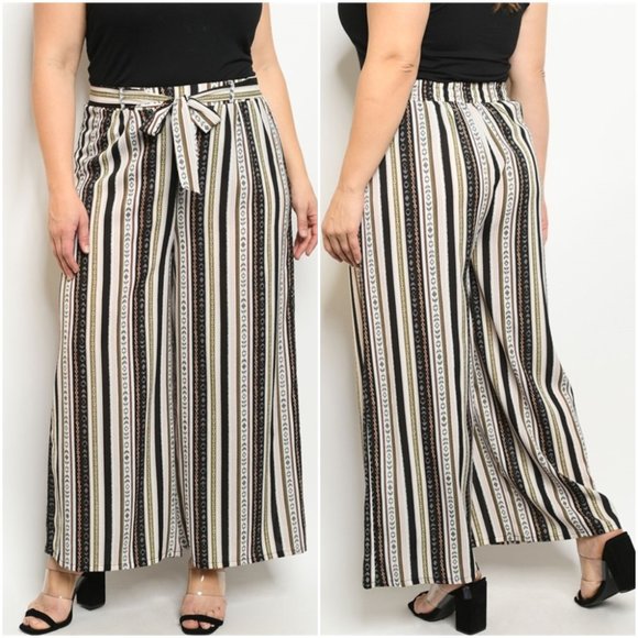 BLACK MULIT STRIPES PANTS - Picture 2 of 5